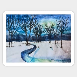 Winter Night No. 1 Sticker